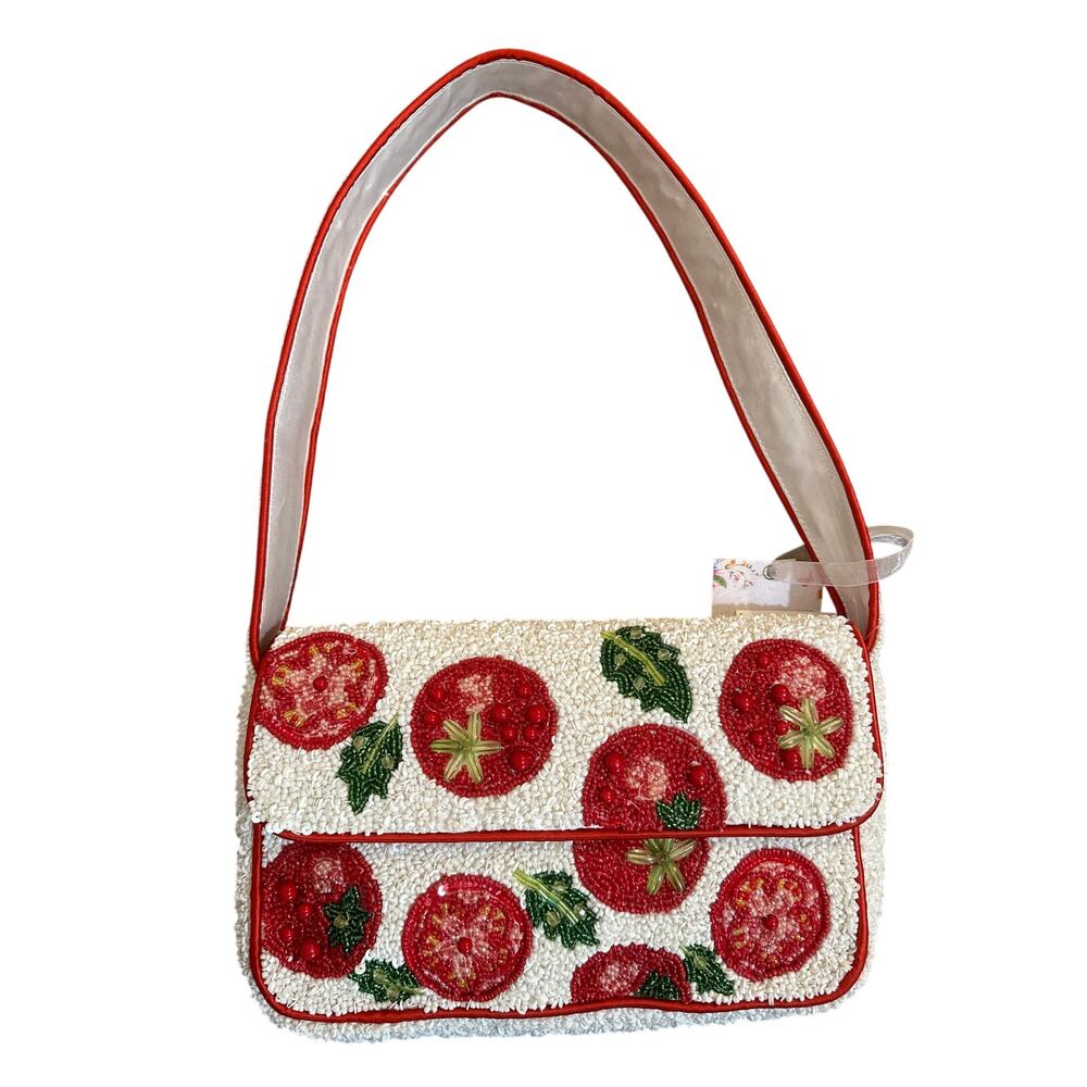 NWT VIRAL T.J.Maxx Beaded Tomato Purse